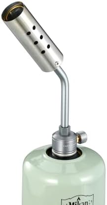 CAMPINGMOON Isobutane Torch EN417 Lindal Valve High Power Camping Kitchen Cooking Flame Adjustable MT-3915-OD (Isobutane Gas Not Included)