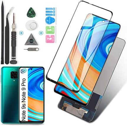 Display for Xiaomi Redmi Note 9s Screen Replacement Touch LCD Display for Xiaomi Redmi Note 9 Pro Digitizer Assembly with Tools (Black)