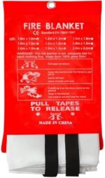 Fiberglass Emergency Fire Blanket 3 Pack Fire Suppression Retardant Blanket Suppression Flame Fireproof Welding Fireplace,School,Stove,Grill,Camping,Car,Picnic,Caravan,Office,Warehouse Survival