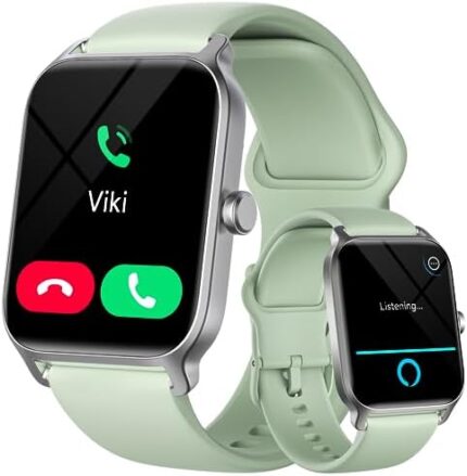 Gydom Smart Watches for Men Women with Alexa Answer/Make Calls, 1.8" Touch Screen Fitness Activity Tracker, IP68 Waterproof Heart Rate Sleep Monitor for iPhone Android Anniversary Birthday Gifts Green