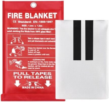 HALARON Emergency Fire Blankets for Home Kitchen-Fire Suppression Fiberglass Blanket Flame Retardant Blanket Emergency Survival Safety Cover for Kitchen Home House Car Office Warehouse-1Pack