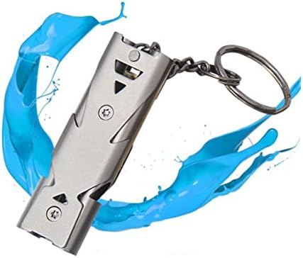 HONMEET Boating Emergency Whistle Referees Whistle Safety Survival Whistles Marine Whistle Emergency Whistle with Keychain Lifeguard Supplies Loud Whistle Travel Stainless Steel Survive