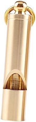 HONMEET Gold Keychain Retro Keychain Survival Whistle Survival Equipment Whistle for Camping Brass Whistle Emergency Whistle Safety Whistle Survival Supplies Manual Survive