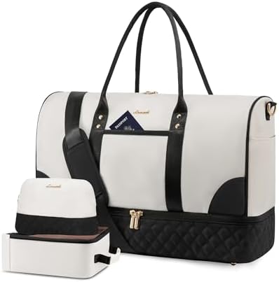 LOVEVOOK Travel Bag,Weekender Bag for Women Travel Duffle Bag with Shoe Compartment,Carry on Overnight Bag
