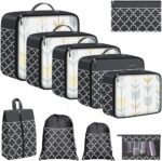 StorageRight Packing Cubes, 10 Set Suitcase Organizer Bags, Packing Cubes for Suitcases, Luggage Organizer for Travel Accessories Travel Essentials, Travel Bags Organizer for Luggage (Grey)