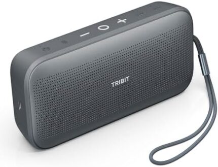Tribit StormBox Flow Bluetooth Speaker, Portable Speaker with XBass, 30H Playtime Wireless Speaker, IP67 Waterproof, Bluetooth 5.3, TWS, Custom EQ, Type-C Speaker for Outdoor Travel Beach