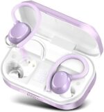 Wireless Earbuds Bluetooth Headphones 120hrs Playtime HiFi Stereo Wireless Headphones with Mic Deep Bass Wireless Earphones with Dual LED Display USB-C IP7 Waterproof Earbuds for Running Sports Purple