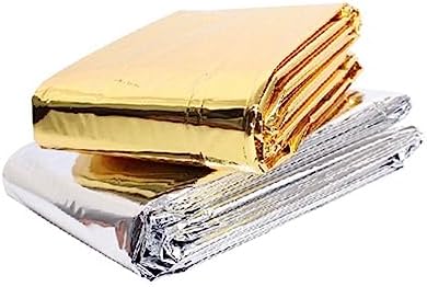 YARNOW Safety Blanket Thermal Foil Blanket Space Blanket Adventure Gear Tarp for Tent Reflective Tarp Survival Emergency Heat Blanket First Aid Survival Blanket Insulation Blanket Outdoor