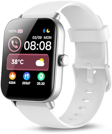 Yoever Fitness Tracker with Alexa, 1.8'' Bluetooth Call Activity Trackers and Smartwatches, SpO2 Heart Rate Sleep Monitor, 100 Sports, IP68 Waterproof Step Calorie Counter Pedometer for iPhone Android