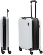 BARA Hardside Collapsible 20 Inch Carry On Luggage - 360 Spinner Wheels, TSA Approved Lock, Water Resistant Expandable Suitcase, Impact Resistant International Carry On Hardshell Suitcase, Silver