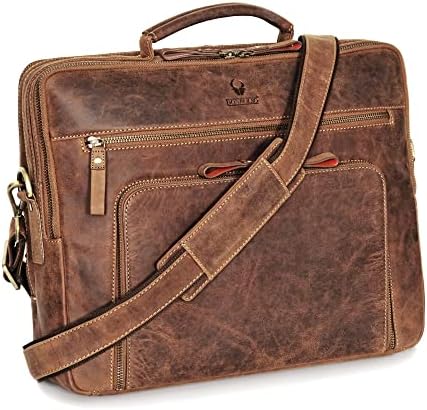 DONBOLSO Laptop Bag San Francisco I Handcrafted Leather Shoulder Bag for Notebook I Briefcase for Office, Travel,Business