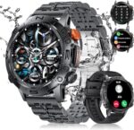 Military Smart Watch for Men(Answer/Dial Calls),1.43" AMOLED Always-on Display,Fitness Tracker 126+ Sports Modes/IP68/Heart Rate/Sleep/SpO2/Blood Pressure,Tactical Outdoor Rugged Watch for iOS Android