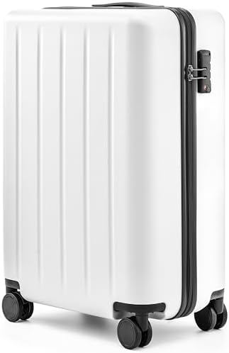 NINETYGO Hardside 20-Inch Carry on Luggage, Spinner Suitcases Airline Approved with Wheels, Lightweight Luggage with TSA Lock, 22 X 14 X 9 Inches (Solid White, Danube Plus)