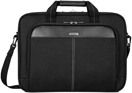 Targus Laptop Bag Classic Slim Briefcase Messenger Bag, Spacious, Ergonomic, Foam Padded Laptop Case for Devices