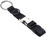Wisdompro Add a Bag Luggage Strap Jacket Gripper, Luggage Straps Baggage Suitcase Belts Travel Accessories with D-Ring - Make Your Hands Free, Easy to Carry Your Extra Bags - Black